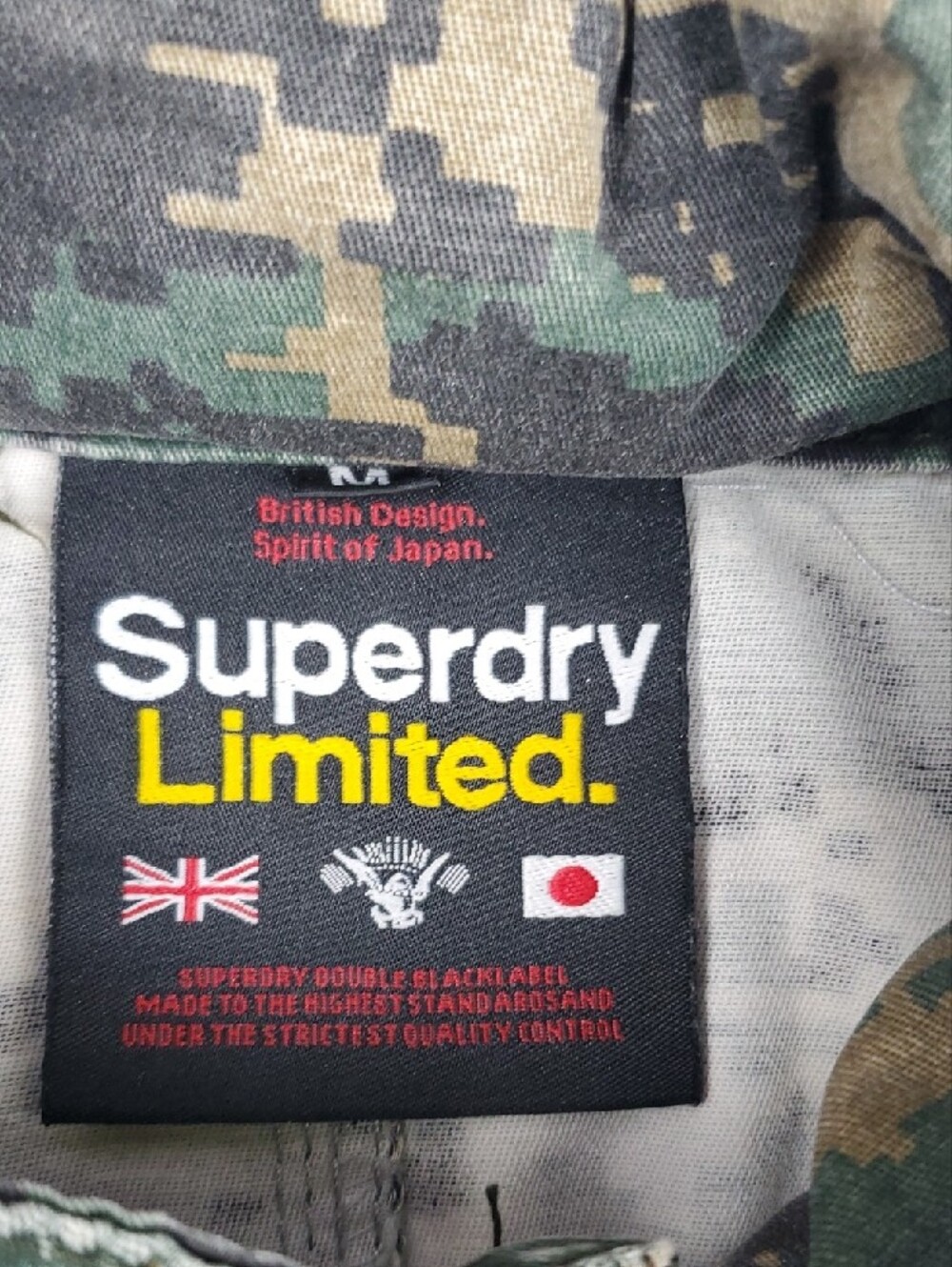 Superdry Camo Jacket British Design/Japanese Spirit with Patch Logo M - Picture 2 of 16